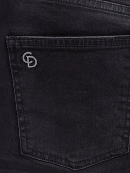 CONTE CON-671 Черные джинсы skinny с эффектом потертости и необработанным краем black - Conte elegant фото 12