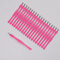 Триммер для кутикулы, 11 см, набор 20 шт, цвет розовый/серебристый