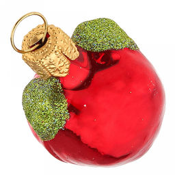 Елочная игрушка фигурка стеклянная Яблочко мини h4см, ручная художественная роспись, подарочная упаковка (Россия) - Домашняя мода фото 3