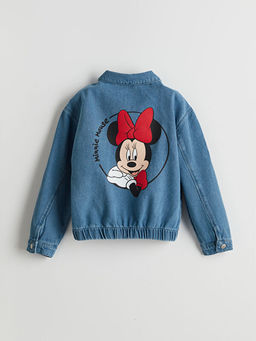 Minnie Mouse Bask?l? K?z ?ocuk Jean Ceket