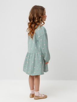 КР 5922/голубой прибой,мини розочки платье для дев