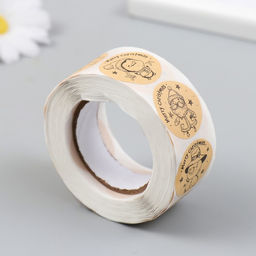 Наклейка бумага Крафт. Персонажи Рождества, d=2.5 см, 500 шт. в рулоне, 3?6.5?6.5 см - Simaland фото 2