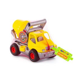 КонсТрак, автомобиль-бетоновоз (жёлтый) (в сеточке) - Полесье фото 10