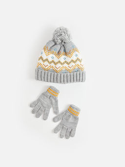 Basic Erkek Bebek Triko Bere ve Eldiven 2li Tak?m