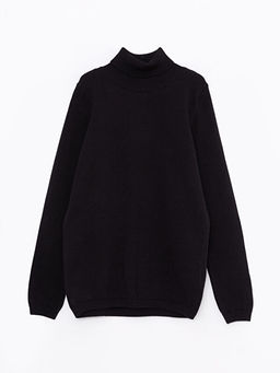 Bal?k?? Yaka Basic Uzun Kollu K?z ?ocuk Triko Kazak