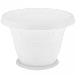 Ландыш Горшок для цветов пластмассовый 2,5л, с поддоном, д21см, h15см, морозостойкий полипропилен, т.м. NECO (Россия)