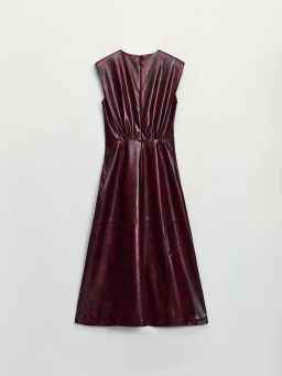 Платье миди из искусственной кожи / Zarina