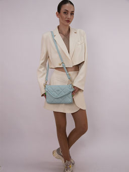 LACCOMA сумка Луиза-Ф826-голубой эко кожа хлопок