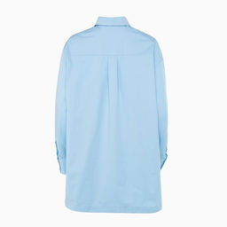 Костюм женский (рубашка, шорты) MINAKU: Oversize, голубой, размер 44