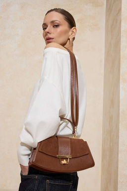 Taba Aksesuar Kapamal? Suet Kad?n Mini Boy Omuz Canta TAKAW26OC00075