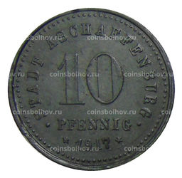 Монета 10 пфеннигов 1917 года Германия  Нотгельд Ашаффенбург