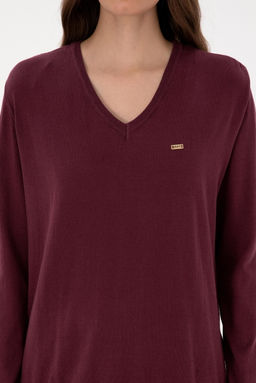 Kad_n Bordo V Yaka Basic Kaza - U.s. polo assn фото 6