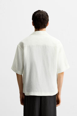 100% LINEN TIE SHIRT - Zara фото 3