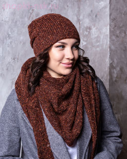 M 1153 S 1153 Комплект женский флис (колпак+косынка) (56-58)