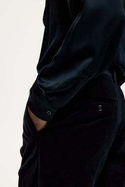 Pantalon de terciopelo cropped Slim Fit - H&m фото 6