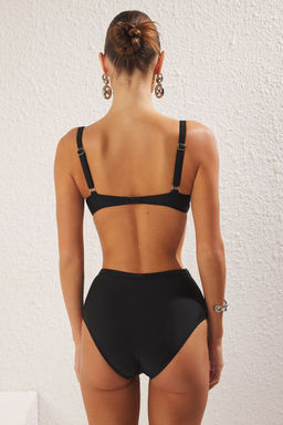 TRENDYOLMILLA Siyah Yuksek Bel Regular Bikini Alt? TBESS25BA00017  фото 5