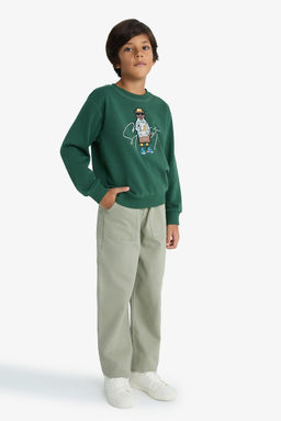 %100 Pamuk Loose Fit Standart Pa_a Gabardin Pantolon Erkek _ocuk - Defacto фото 3