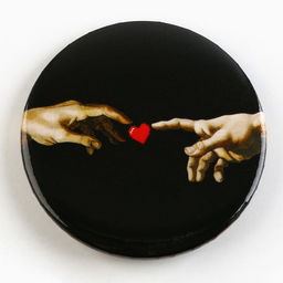 Цена за 10 шт. Значок закатной Оскорбительный d=56 мм МИКС