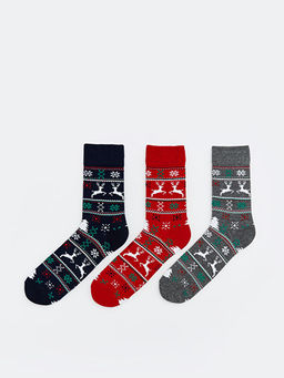 Y?lba?? Temal? Erkek Soket ?orap 3l?