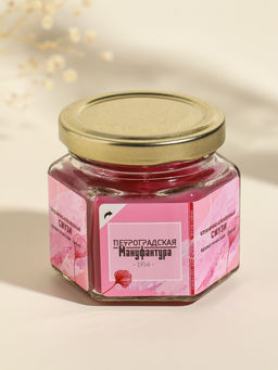 Свеча ароматическая в банке 70 гр воска, клубн-клюкв. смузи