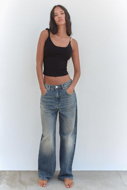 KNIT TOP WITH BALL STRAPS