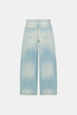 JEANS TRF EXTRA WIDE LEG TIRO ALTO / Azul claro - Zara фото 7