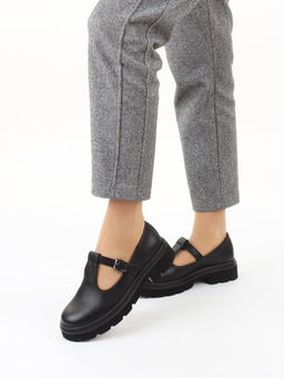 06-DLG02-1 BLACK Туфли женские (натуральная кожа)