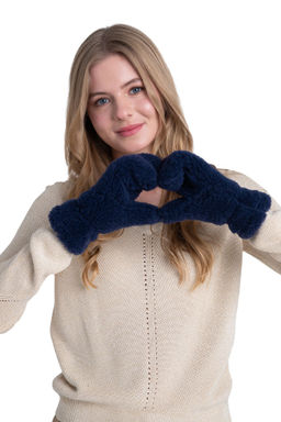 Варежки меховые на резинке ВАНИЛЬ - Woollamb фото 21