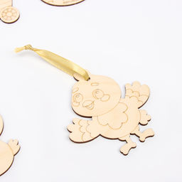 Цена за 2 шт. Заготовки для творчества. Роспись по дереву Пасха: цыплята, 5 шт.