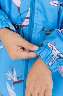 Ветровка для девочки синяя птичка 20-026 (110-116, 60)