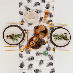 Дорожка на стол новогодняя Этель Merry Christmas 40×146 см, 100% хлопок, саржа 190 г/м², белая