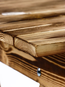 Стол складной для бани и сауны «Обожжённый», 80×70×73 см, деревянный