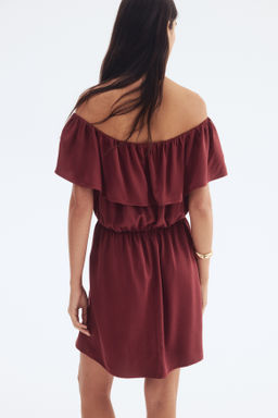 Vestido off-the-shoulder - H&m фото 4