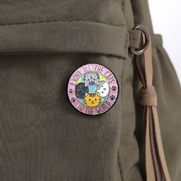 68476 Мемы | Значок "Я люблю всех котиков в мире", р-р 2,8см