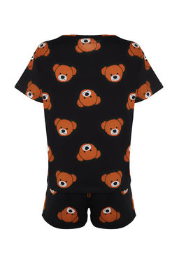 Trendyolmilla Ekru %100 Pamuklu Ay?c?kl? Sortlu Orme Pijama Tak?m? THMSS23PT00005  фото 45