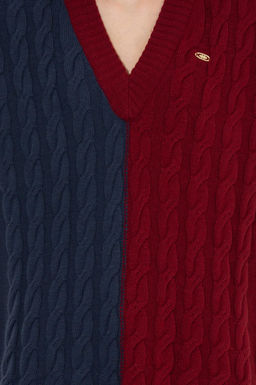 U. S. Polo Assn Женский темно-синий свитер с v-образным вырезом - U.s. polo assn фото 6