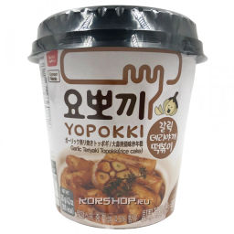 Рисовые палочки Токпокки в соусе Терияки с чесноком (стакан) Garlic Teriyaki Yopokki, Корея, 120 г Акция