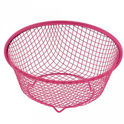 Дуршлаг металлический, окрашенный д18см h7,7см, на ножках, цвета в ассортименте: мятный; фуксия (Китай) - Домашняя мода фото 4