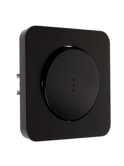 Выключатель, серия Circular, 10 А, одноклавишный, с подсветкой, скрытый монтаж, чёрный