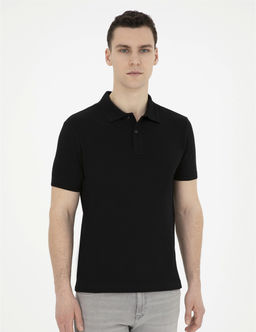 Siyah Slim Fit Basic Ti__rt
