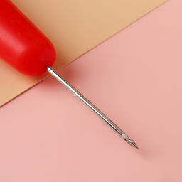 Цена за 2 шт. Шило швейное, с крючком, d=2 мм, 14×3 см, лезвие 4.5 см, МИКС