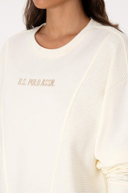 Kad_n Krem Sweatshirt Sepette S_rpriz _ndirim - U.s. polo assn фото 7