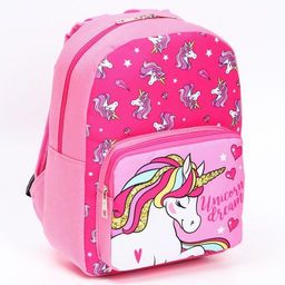 Рюкзак с карманом, 21 см х 10 см х 29 см Единорог, Минни и Единорог