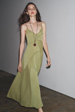 FLOWING COLOUR BLOCK DRESS