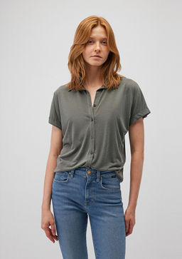 Lux Touch TENCEL TM Yesil Modal Gomlek