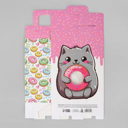 Цена за 2 шт. Коробка подарочная складная, упаковка, «Котик», 18 x 15 x 7.5 см