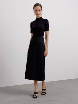 CONTE Джемпер в рубчик с имитацией корсета LD 2629 black - Conte elegant фото 3