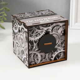 Деревянная копилка для денег «Ты можешь все», куб, с надписью, 10×10×10 см