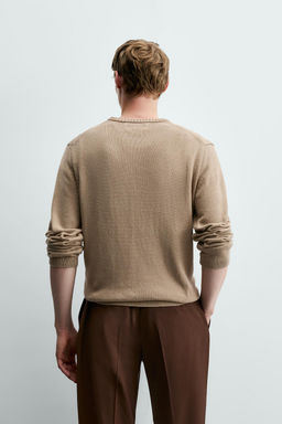 JERSEY RELAXED FIT ALGOD?N / Marr?n claro - Zara фото 3