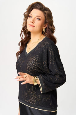 Джемпер FITA 20721 черно-золотистый